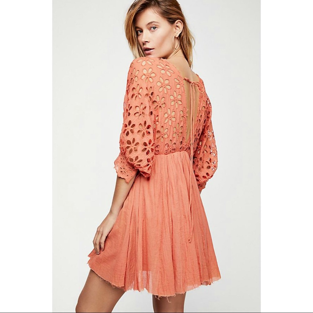 Free People Orange Bella Note Dress - Picture 3 of 7